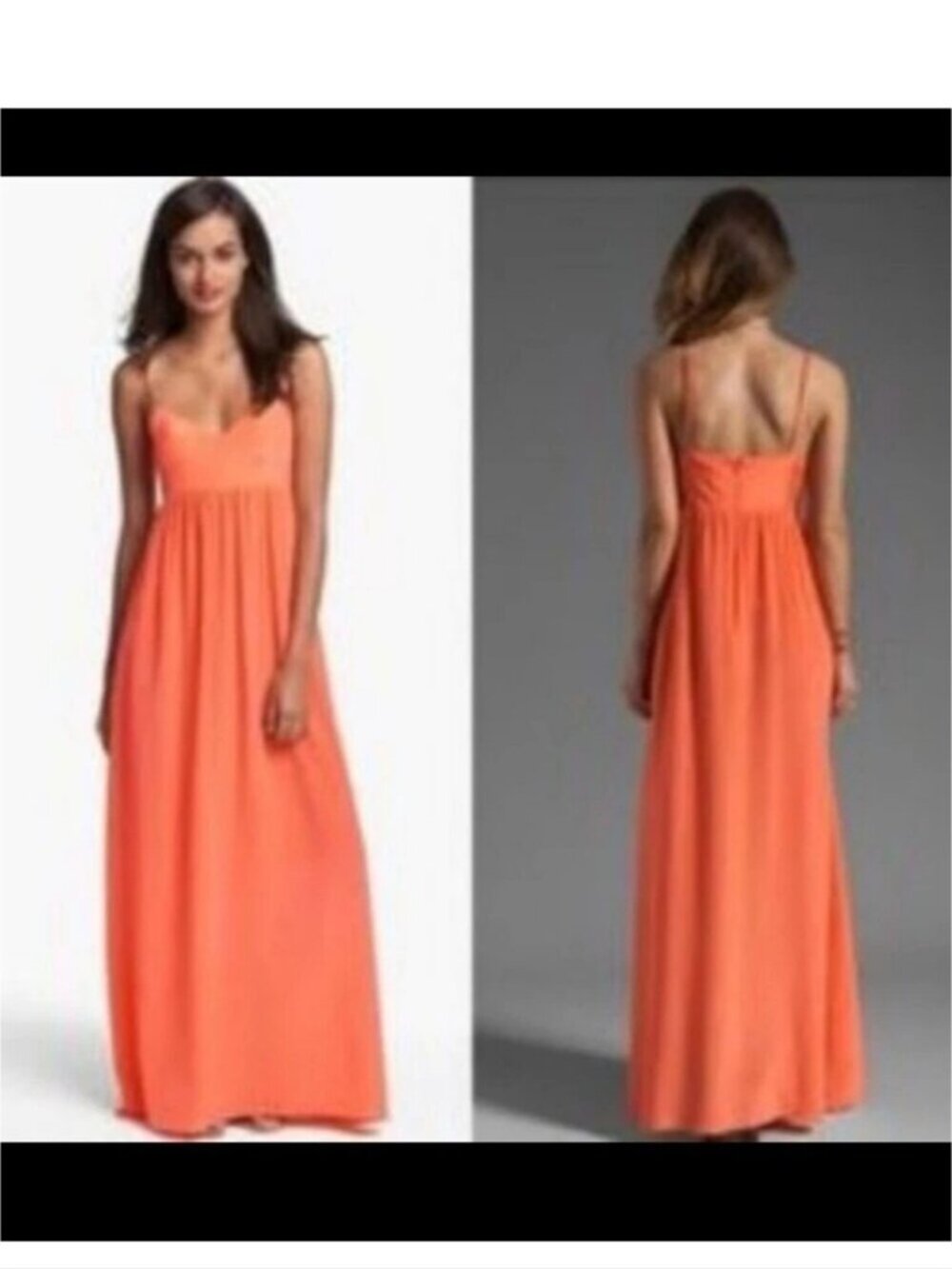 AMANDA UPRICHARD | Salmon Maxi Silk Dresss SZ L